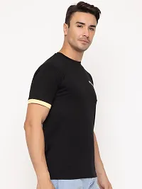 Comfortable Black Cotton Tees For Men-thumb1