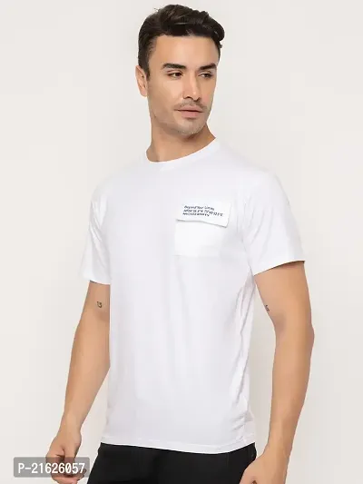 Comfortable White Cotton Tees For Men-thumb3