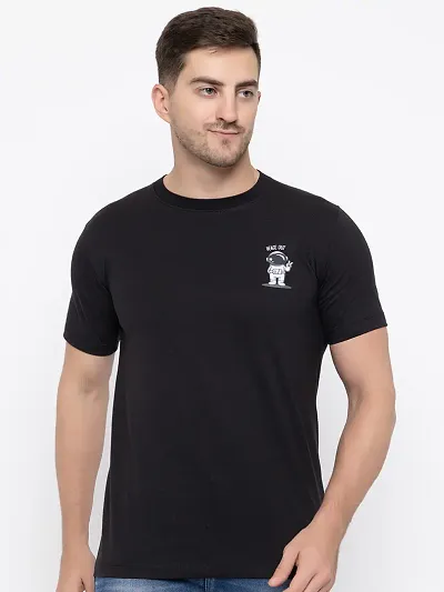 Stylish Solid Round Neck T-Shirt For Men