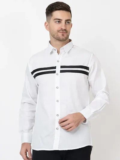 Cotton Self Pattern Casual Shirts For Men