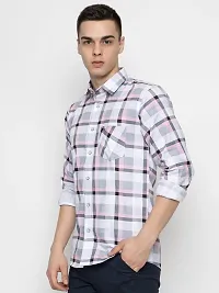 FREKMAN Men's Cotton Box Check Regular Fit Casual Shirt with Pocket, Full Sleeve Shirt for Formal  Casual Wear-thumb4