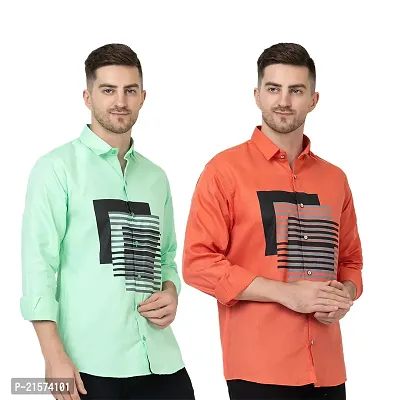 Trendy Wear Beach Style Shirts for Men Combo of 2