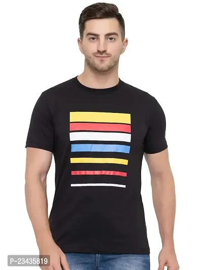 Classic Black Cotton T-shirt For Men