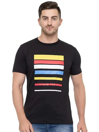 Classic Cotton Printed Round Neck T-Shirt For Men