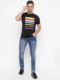 Classic Black Cotton T-shirt For Men-thumb1