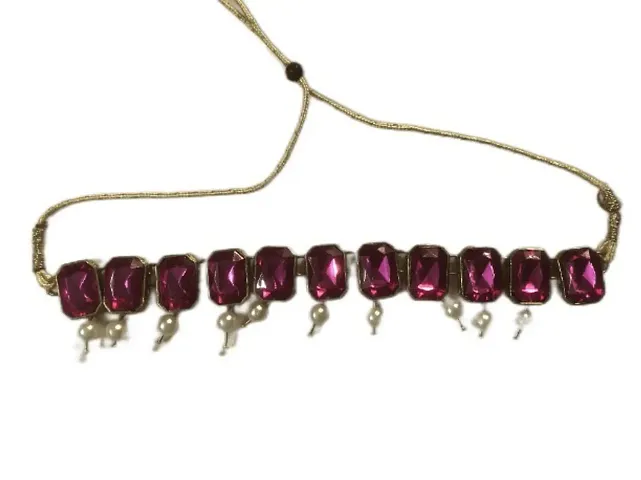 Choker Jewellery in Purple Colour