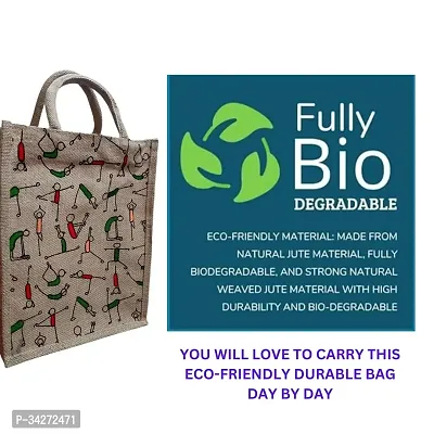 Eco Friendly Multipurpose Jute Bag  with Reinforced Handles Pack Of 3-thumb4