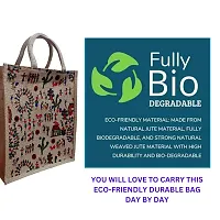 Eco Friendly Multipurpose Jute Bag  With Reinforced Handles and Zipper Pack Of 2-thumb3