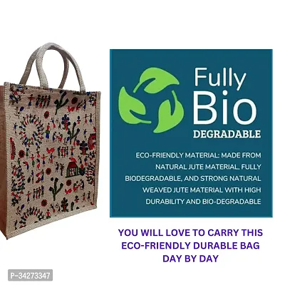 Eco Friendly Multipurpose Jute Bag  With Reinforced Handles and Zipper Pack Of 2-thumb4