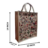 Eco Friendly Multipurpose Jute Bag  With Reinforced Handles and Zipper Pack Of 2-thumb4