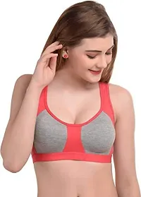 YOUNIC Women Cotton Non Padded Non-Wired Sports Bra (Pack of 3)-thumb3