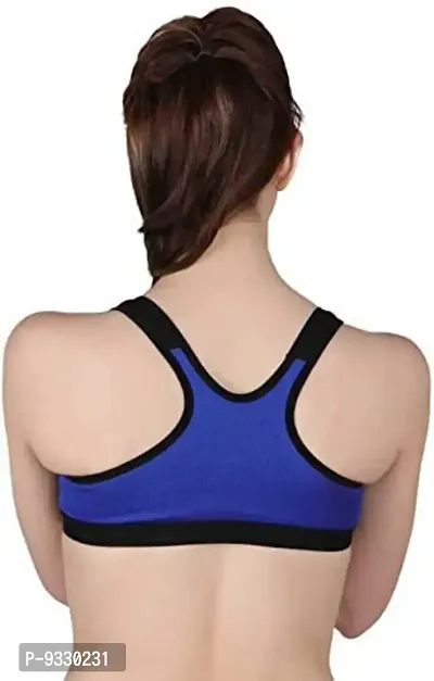YOUNIC Women Cotton Non Padded Non-Wired Sports Bra (Pack of 3)-thumb2