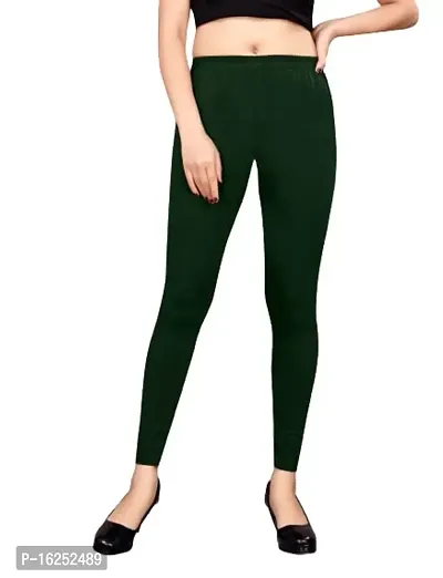 LAXMI Creation Women's Cotton Blend Regular Fit Comfort Leggings Free Size (Green|.-thumb0