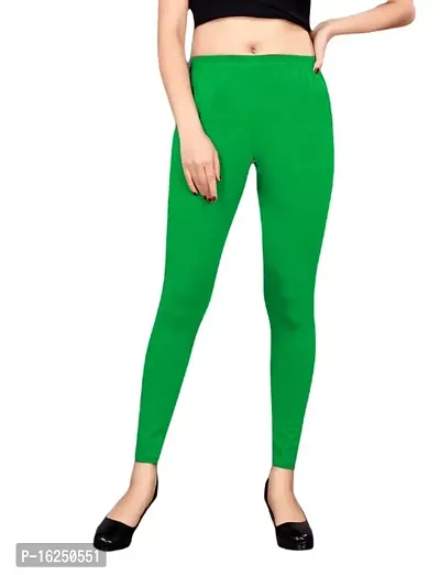 LAXMI Creation | Women's Cotton Blend Regular Fit Comfort Leggings Free Size (Green|.