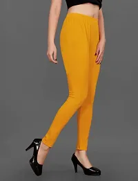 LAXMI Creation Women's Cotton Blend Regular Fit Comfort Leggings Free Size.(Yellow)-thumb2