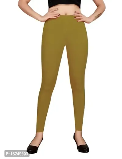 LAXMI Creation Women's Cotton Blend Regular Fit Comfort Leggings Free Size Without Pocket (Green)