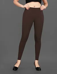 LAXMI Creation Women's Cotton Blend Regular Fit Comfort Leggings Free Size (Brown|-thumb3
