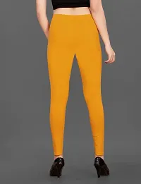 LAXMI Creation Women's Cotton Blend Regular Fit Comfort Leggings Free Size.(Yellow)-thumb3
