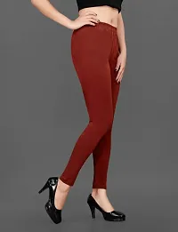LAXMI Creation Women's Cotton Blend Regular Fit Comfort Leggings Free Size (Rust).-thumb1