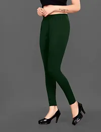 LAXMI Creation Women's Cotton Blend Regular Fit Comfort Leggings Free Size (Green|.-thumb1