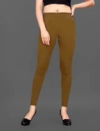 LAXMI Creation Women's Cotton Blend Regular Fit Comfort Leggings Free Size (Brown)-thumb1