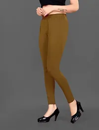 LAXMI Creation Women's Cotton Blend Regular Fit Comfort Leggings Free Size (Brown)-thumb2