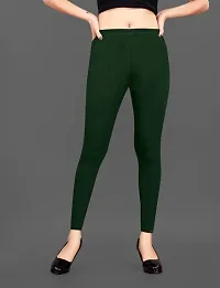 LAXMI Creation Women's Cotton Blend Regular Fit Comfort Leggings Free Size (Green|.-thumb3
