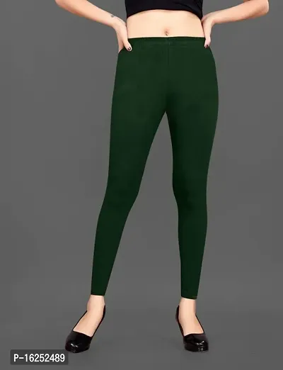 LAXMI Creation Women's Cotton Blend Regular Fit Comfort Leggings Free Size (Green|.-thumb4