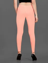 LAXMI Creation Women's Cotton Blend Regular Fit Comfort Leggings Free Size (L Pink)-thumb3