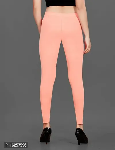 LAXMI Creation Women's Cotton Blend Regular Fit Comfort Leggings Free Size (L Pink)-thumb4