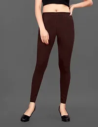 LAXMI Creation Women's Cotton Blend Regular Fit Comfort Leggings Free Size.[Brown]-thumb1