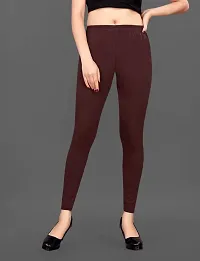 LAXMI Creation Women's Cotton Blend Regular Fit Comfort Leggings Free Size (Brown-thumb1