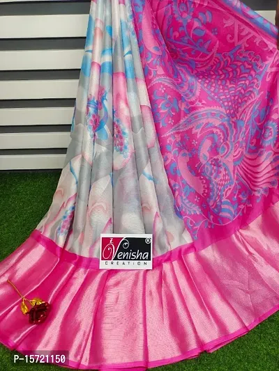 Classic Chiffon Printed Saree with Blouse piece