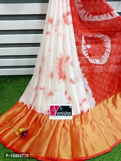 Classic Brasso Printed Saree with Blouse piece