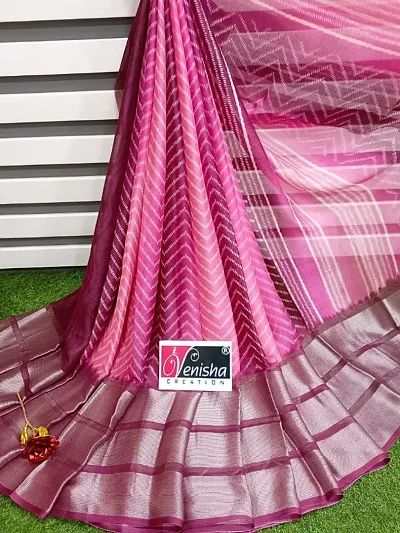Attractive Brasso Saree with Blouse piece 