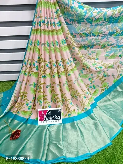 Classic Brasso Printed Saree with Blouse piece