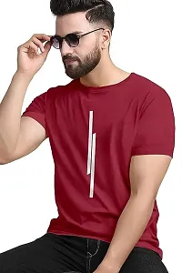 Trendy Polycotton Printed Round Neck Tees for Men Combo Of 2-thumb2