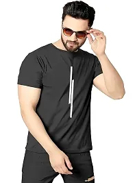 Trendy Polycotton Printed Round Neck Tees for Men Combo Of 2-thumb1