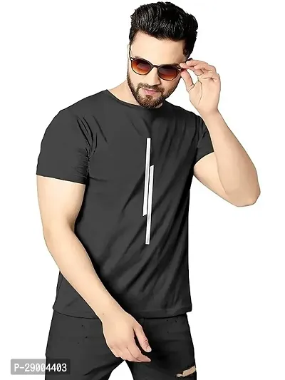 Trendy Polycotton Printed Round Neck Tees for Men Combo Of 2-thumb2