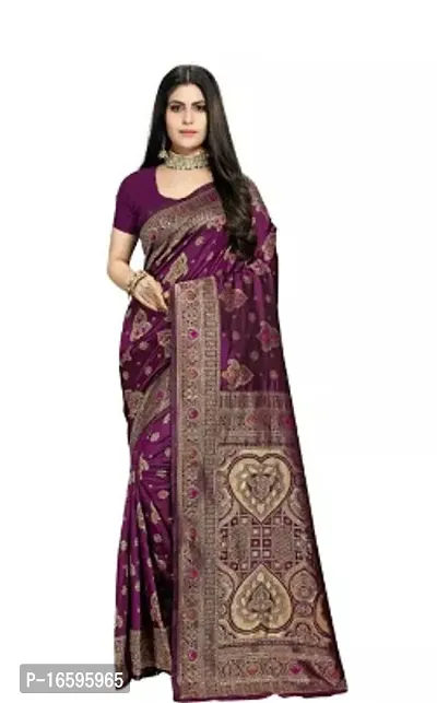 Stylish Cotton Blend Blue Saree without Blouse piece For Women