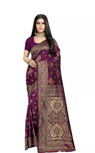 Stylish Crepe Saree with Blouse piece For Women