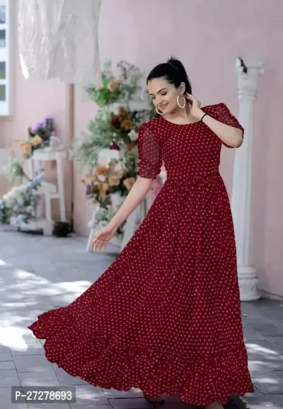 Classy Georgette Gown For Women-thumb2