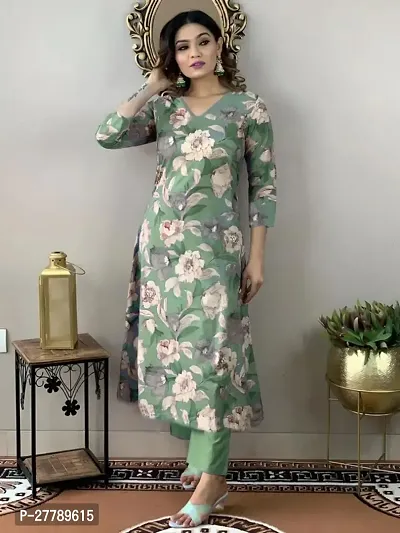 Fancy Cotton Blend Printed Kurtas For Women