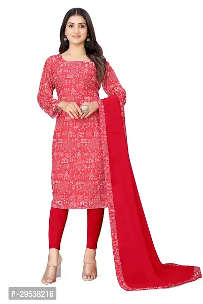 Stylish Cotton Blend Printed Kurta Set for Women-thumb0