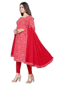 Stylish Cotton Blend Printed Kurta Set for Women-thumb3