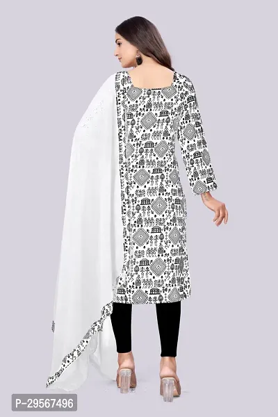 Stylish Cotton Blend Printed Kurti with Dupatta-thumb3