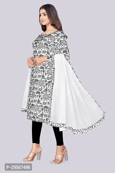 Stylish Cotton Blend Printed Kurti with Dupatta-thumb4