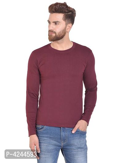 Men's Multicoloured Cotton Solid Round Neck Tees (Pack of 2)-thumb3