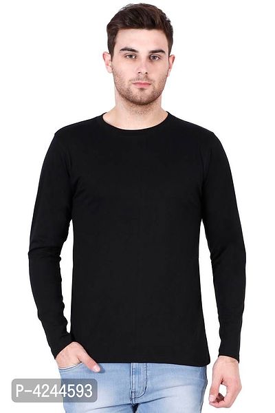 Men's Multicoloured Cotton Solid Round Neck Tees (Pack of 2)-thumb2
