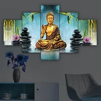 MEGAMI ART Set of Five Framed Wall Painting for Home Decoration , Paintings for Living room , Bedroom , Big Size 3D Scenery ( 75 X 43 CM)-thumb2